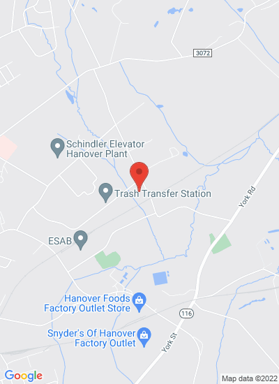 Map showing Hanover, United States