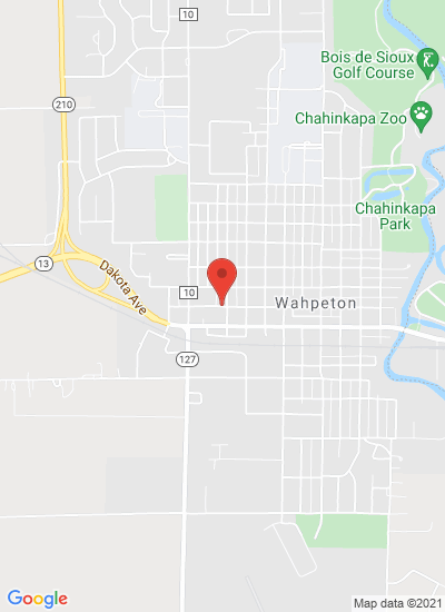 Map showing Wahpeton, United States