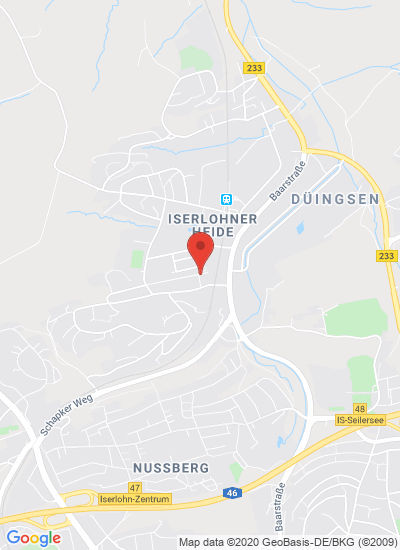 Map showing Iserlohn, Germany