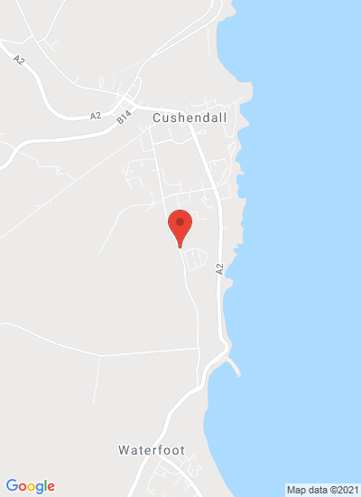 Map showing Cushendall, United Kingdom