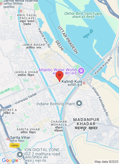 Map showing Okhla, India