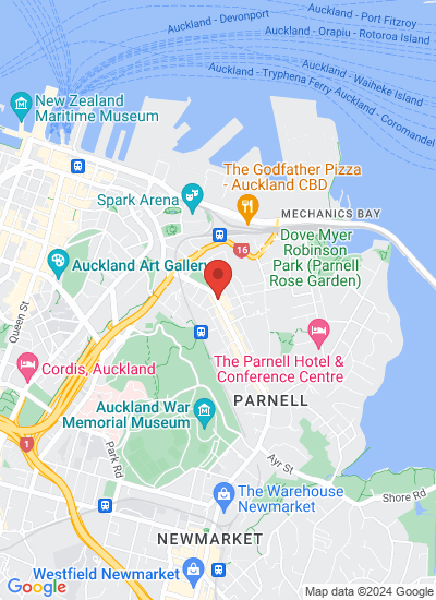 Map showing Auckland, New Zealand