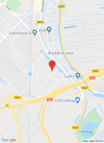Map showing Waddinxveen, Netherlands