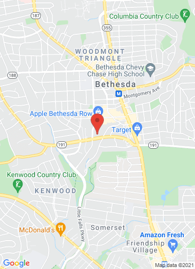 Map showing Bethesda, United States