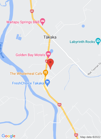 Map showing Takaka, New Zealand