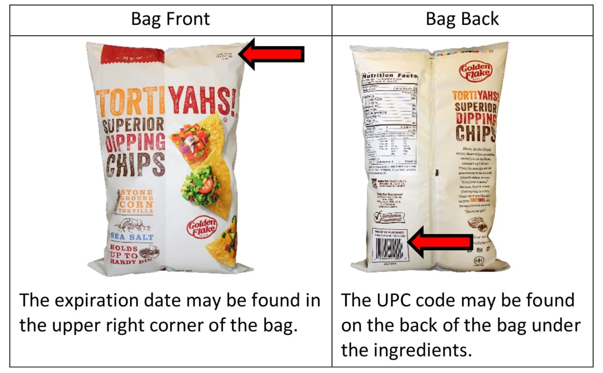 Utz recall tortiyahs 1
