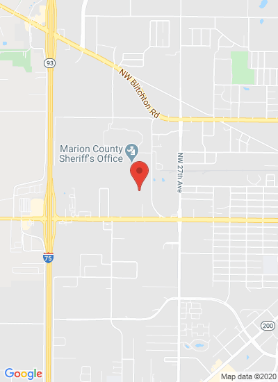 Map showing Ocala, United States