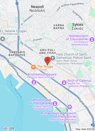 Map showing Thessaloniki, Greece
