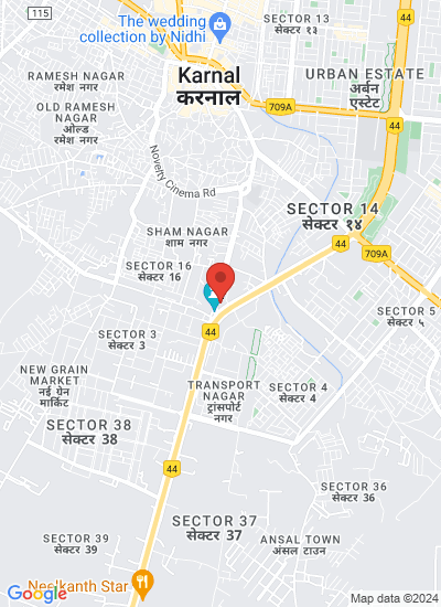 Map showing Karnal, India