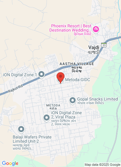 Map showing Rajkot, India