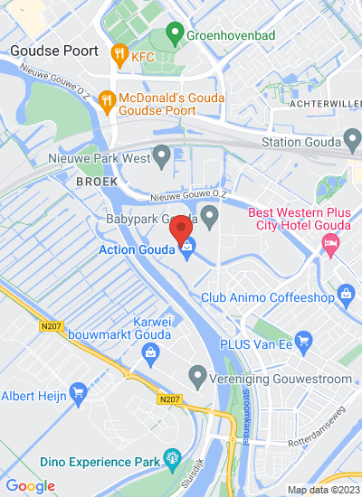 Map showing Gouda, Netherlands