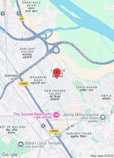 Map showing Delhi, India