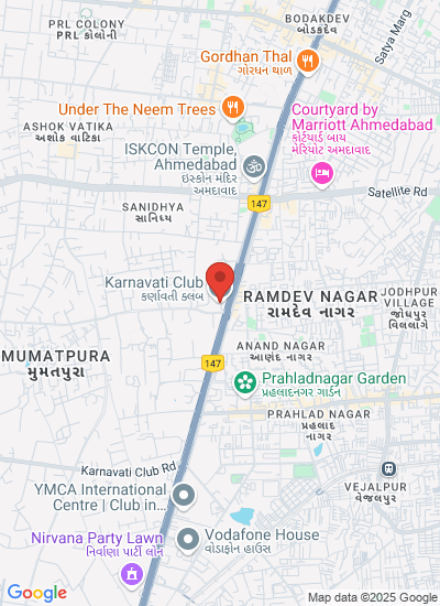 Map showing Ahmedabad, India