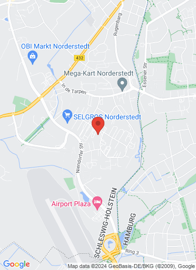 Map showing Norderstedt, Germany