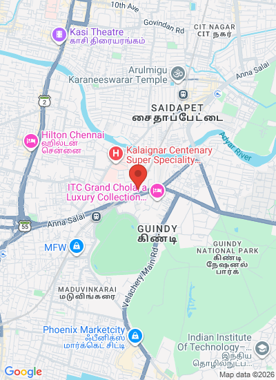 Map showing Chennai, India