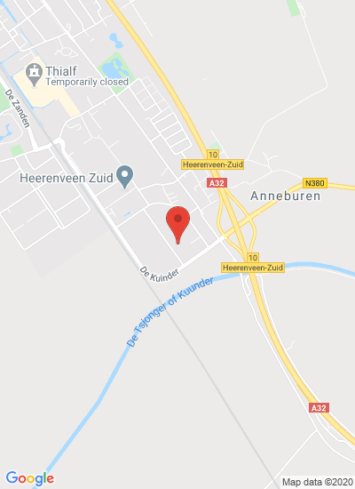 Map showing Heerenveen, Netherlands