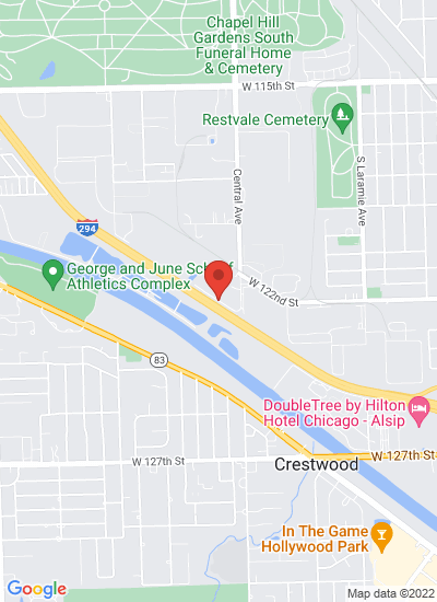 Map showing Alsip, United States