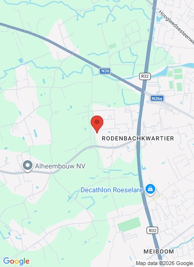 Map showing Roeselare, Belgium