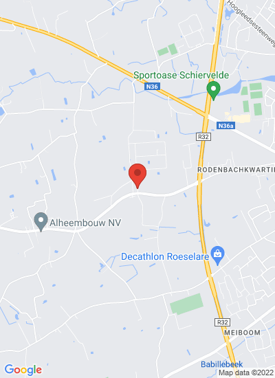 Map showing Roeselare, Belgium