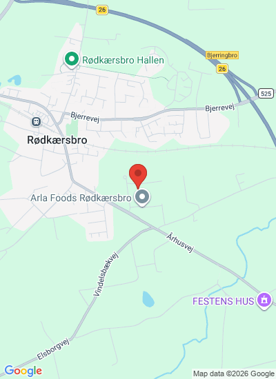 Map showing Rødkærsbro, Denmark