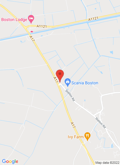 Map showing Boston, United Kingdom