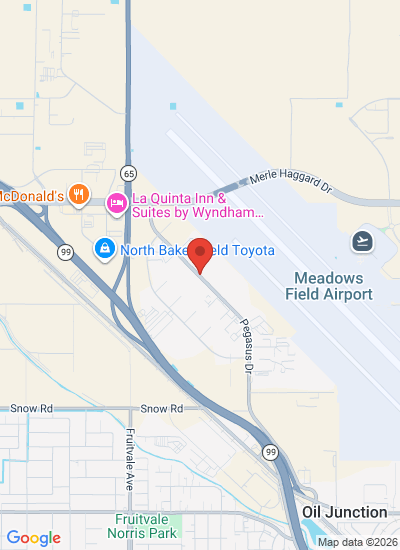 Map showing Bakersfield, United States