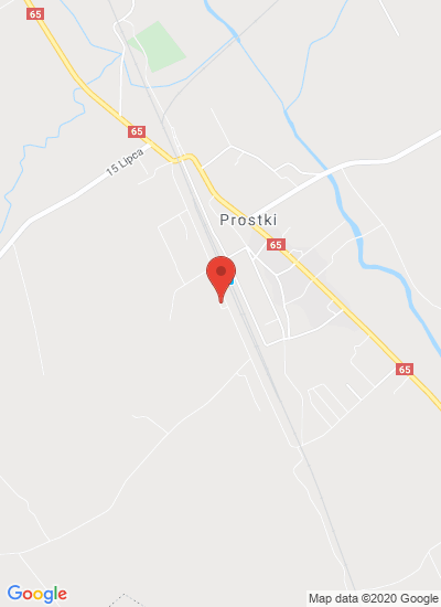 Map showing Prostki, Poland