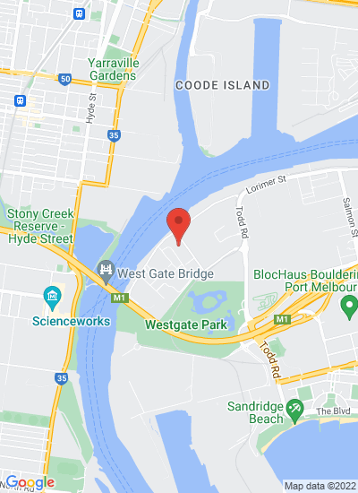 Map showing Melbourne, Australia
