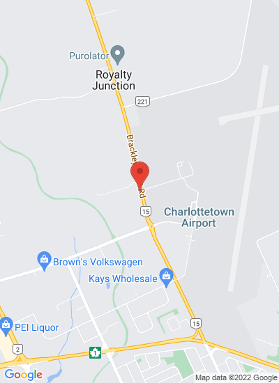 Map showing Charlottetown, Canada
