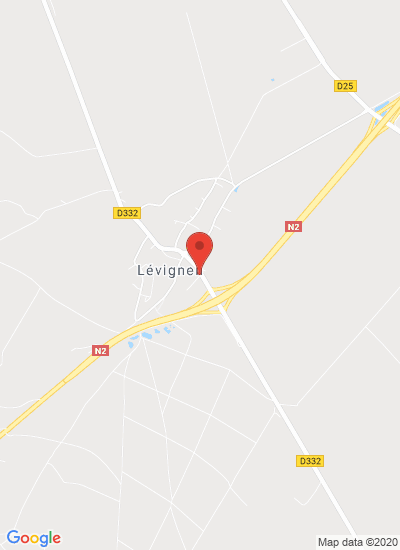 Map showing LEVIGNEN, France