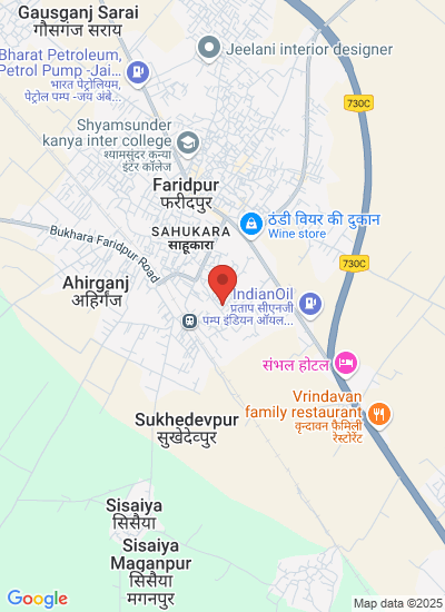 Map showing BAREILLY, India