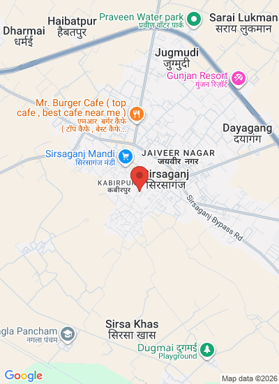 Map showing Firozabad, India