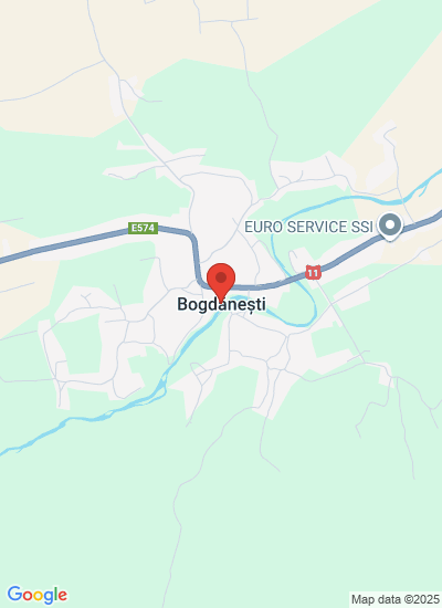 Map showing Onești, Romania