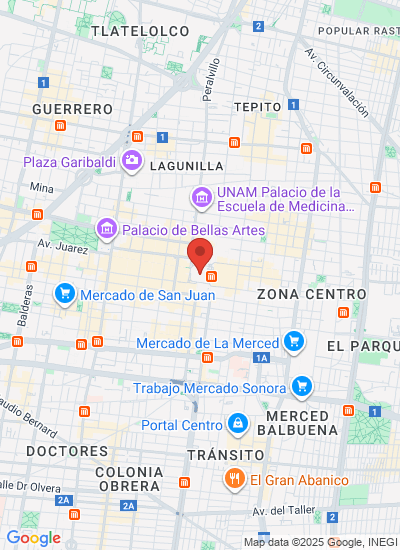Map showing Mexico City, Mexico