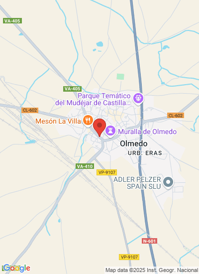 Map showing Medina del campo, Spain