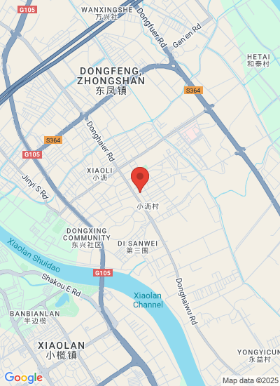 Map showing Zhongshan Shi, China