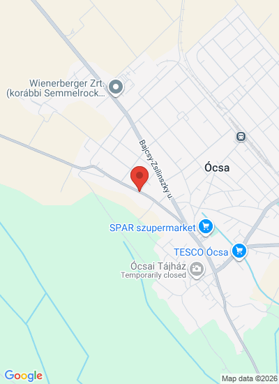 Map showing Ócsa., Hungary
