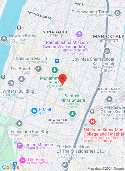 Map showing Kolkata, India