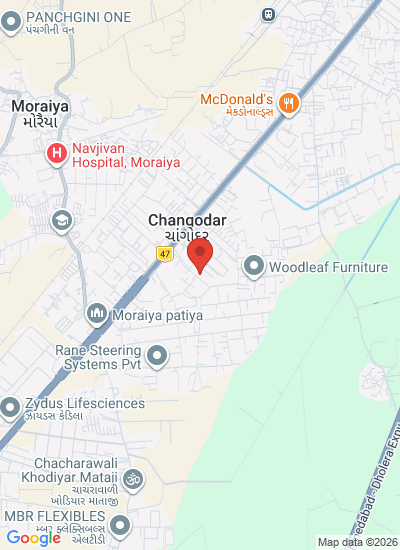 Map showing Ahmedabad, India