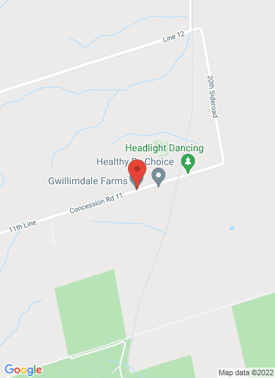 Map showing Bradford, Canada