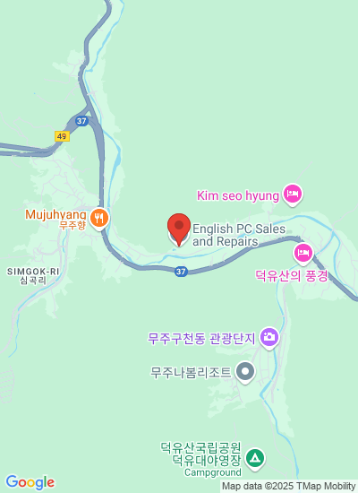 Map showing South Korea