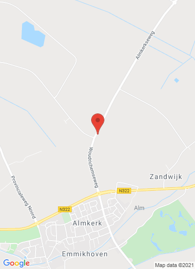 Map showing Almkerk, Netherlands