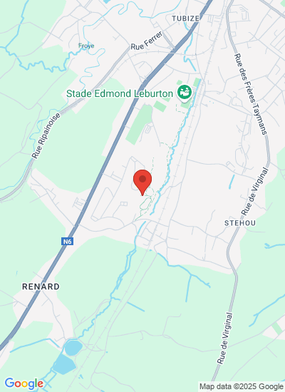 Map showing Tubize, Belgium