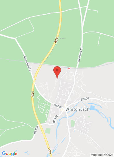 Map showing Hampshire, United Kingdom