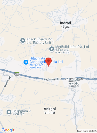Map showing Mehesana, India