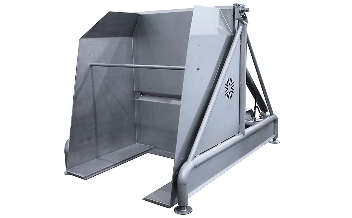 Vanmark floor load crate dumper