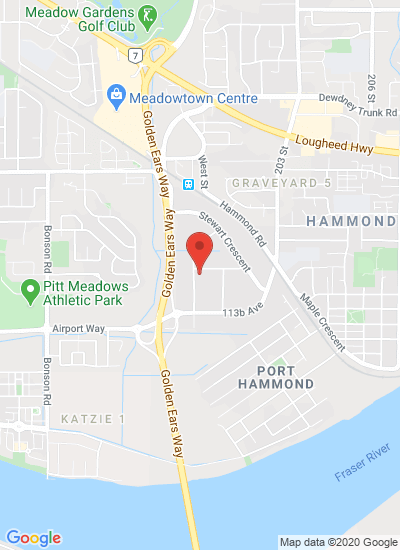 Map showing Maple Ridge, Canada