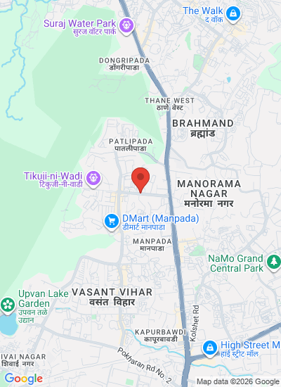 Map showing Thane(W), India