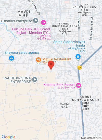 Map showing Rajkot, India