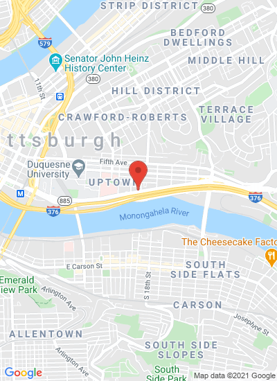 Map showing Pittsburgh, United States